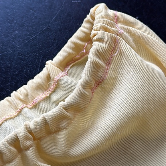 Van Rault Vintage yellow petticoat lace slip SZ S - Picture 7 of 11
